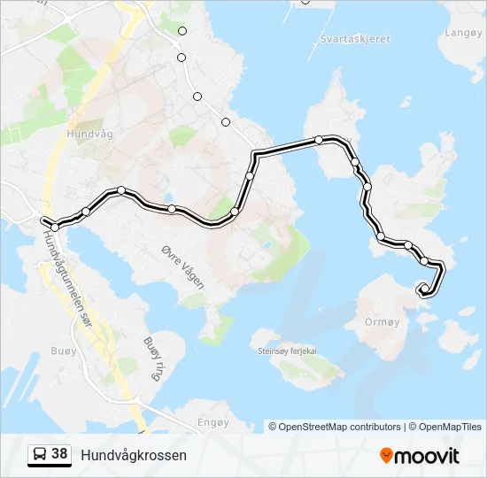 38 Bus Line Map