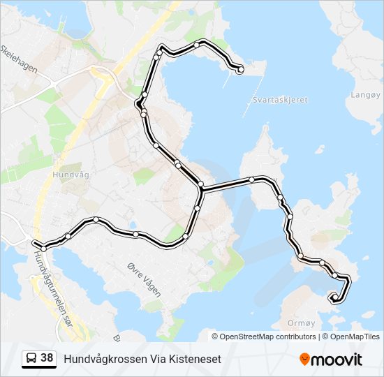38 Bus Line Map