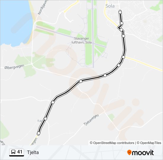 41 Bus Line Map