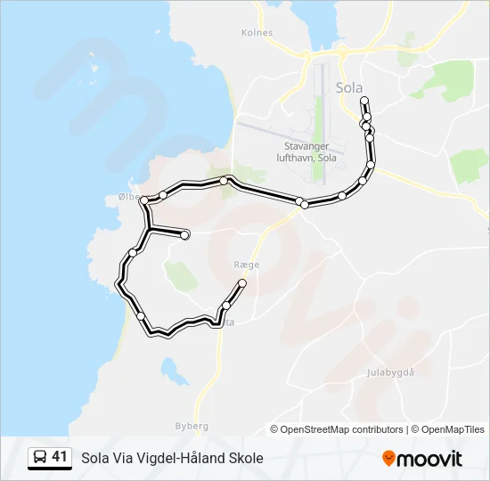 41 Bus Line Map