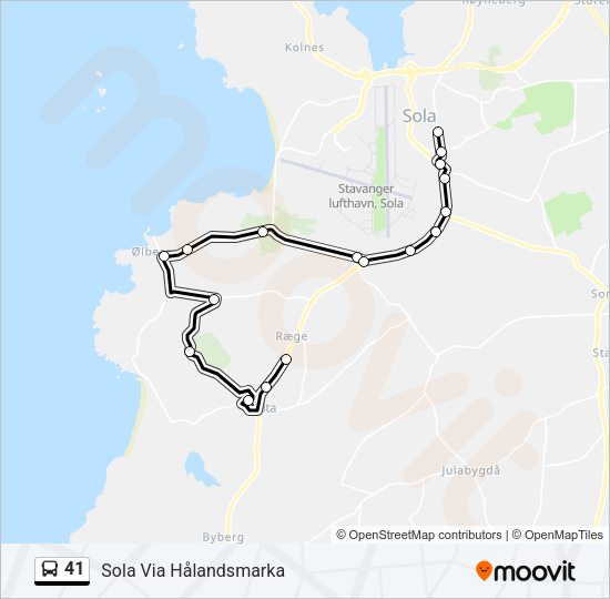 41 Bus Line Map