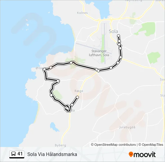 41 Bus Line Map