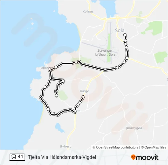 41 Bus Line Map
