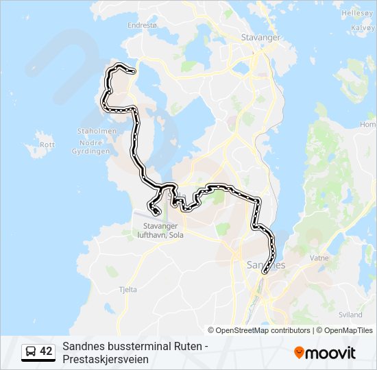 42 Bus Line Map