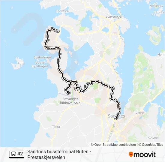 42 Bus Line Map