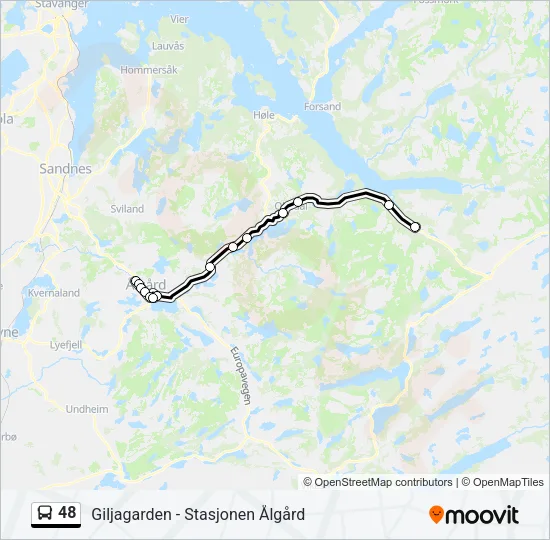 48 Bus Line Map