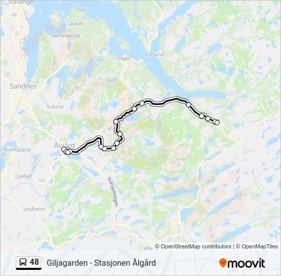 48 Bus Line Map