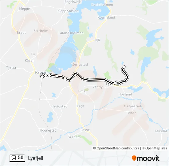 50 Bus Line Map