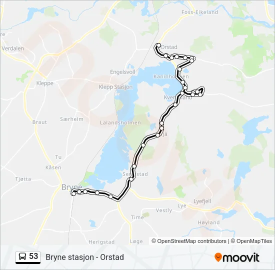 53 Bus Line Map