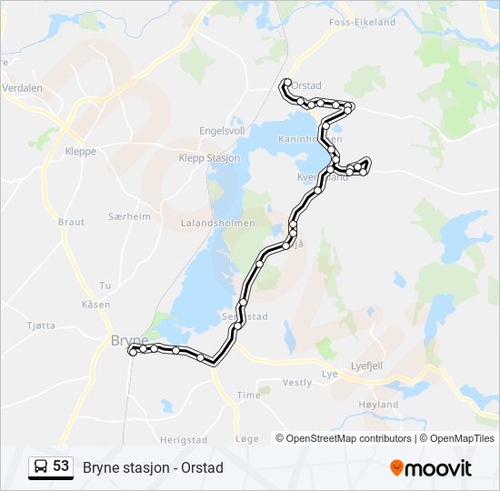 53 bus Line Map