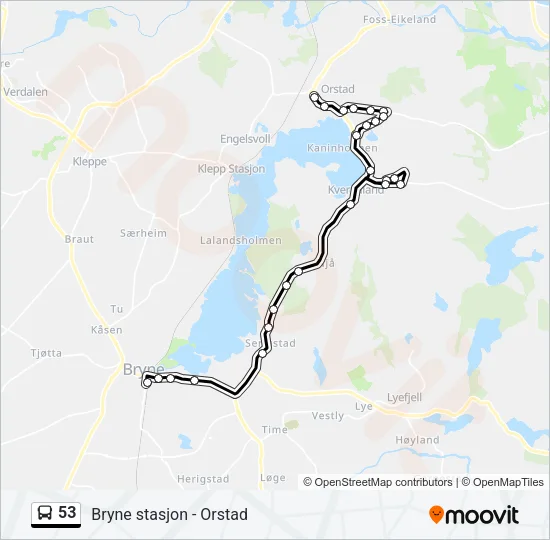53 Bus Line Map