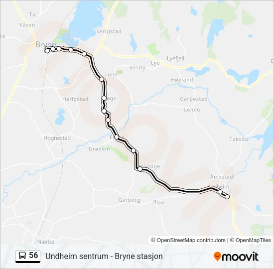 56 Bus Line Map