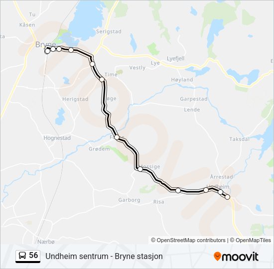 56 Bus Line Map