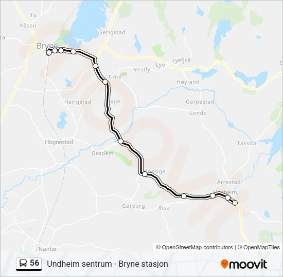 56 Bus Line Map