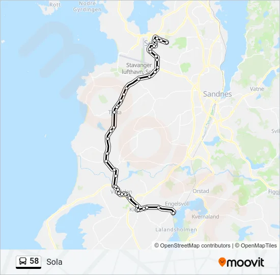 58 Bus Line Map