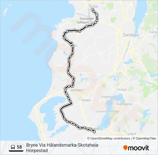 58 Bus Line Map