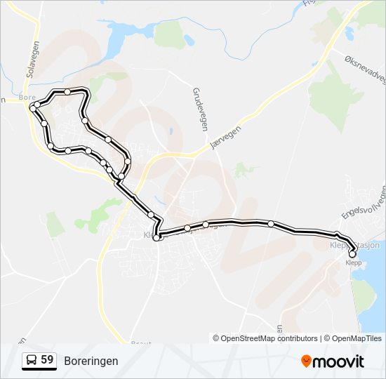 59 Bus Line Map