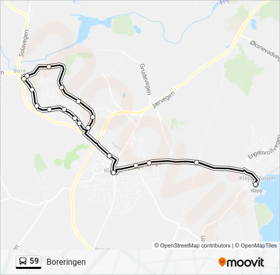 59 Bus Line Map