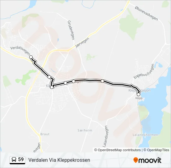 59 buss Linjekart