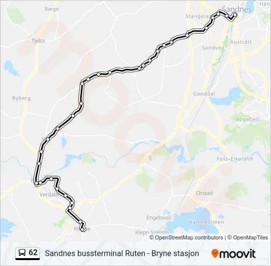62 Bus Line Map