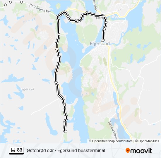 83 Bus Line Map
