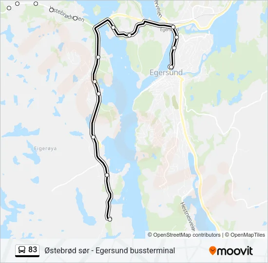 83 Bus Line Map