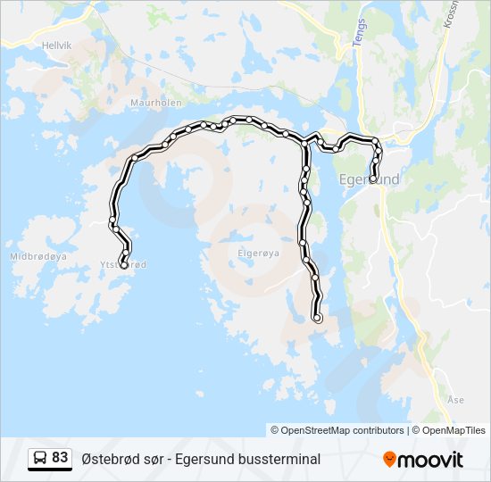 83 Bus Line Map
