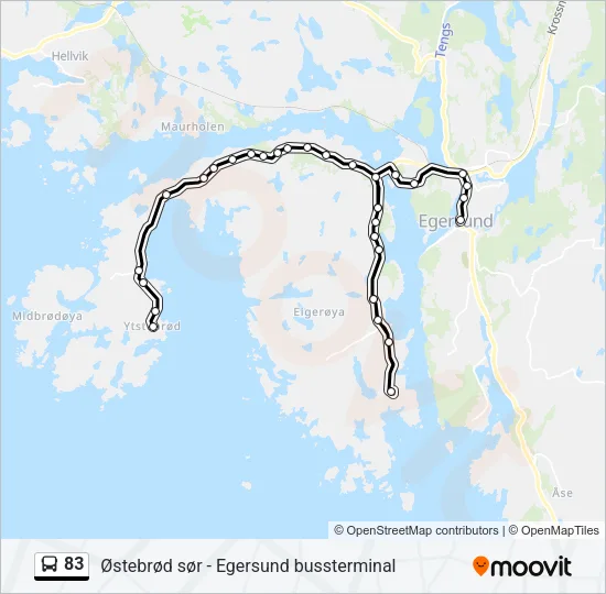 83 Bus Line Map