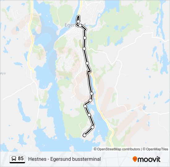 85 Bus Line Map