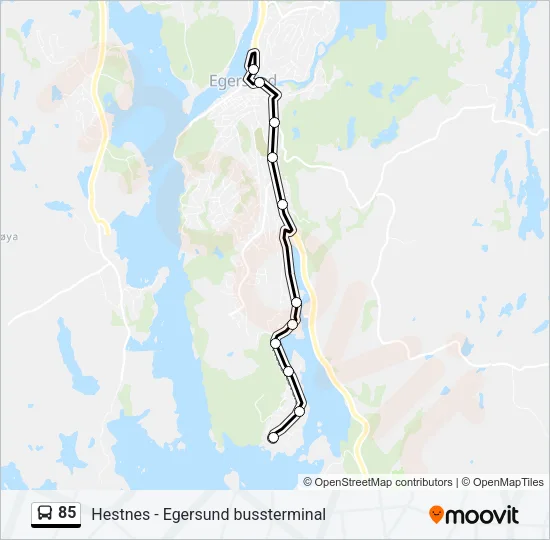 85 Bus Line Map
