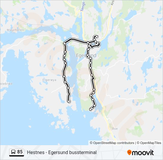 85 Bus Line Map