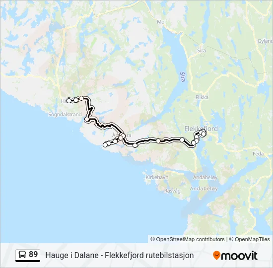 89 Bus Line Map