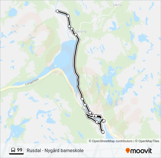 99 Bus Line Map