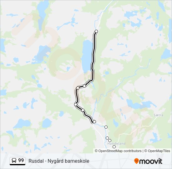 99 Bus Line Map