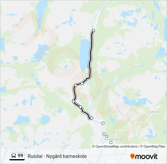 99 Bus Line Map