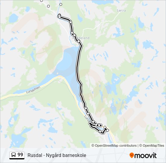 99 Bus Line Map