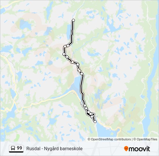 99 Bus Line Map