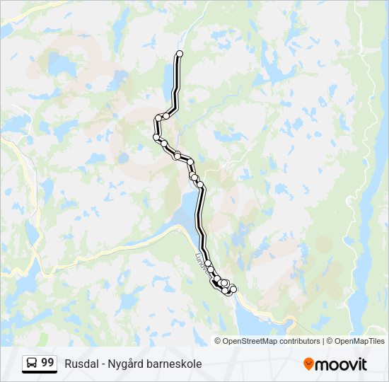 99 Bus Line Map
