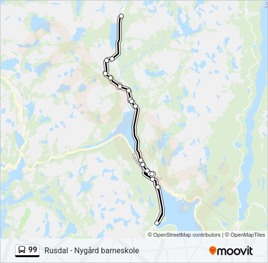 99 Bus Line Map