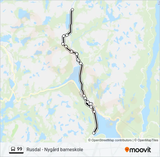 99 Bus Line Map