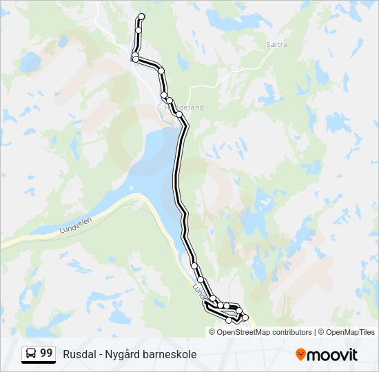 99 Bus Line Map