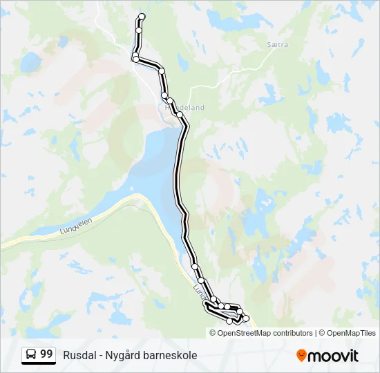 99 Bus Line Map