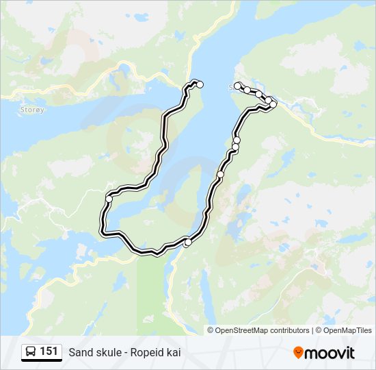 151 Bus Line Map