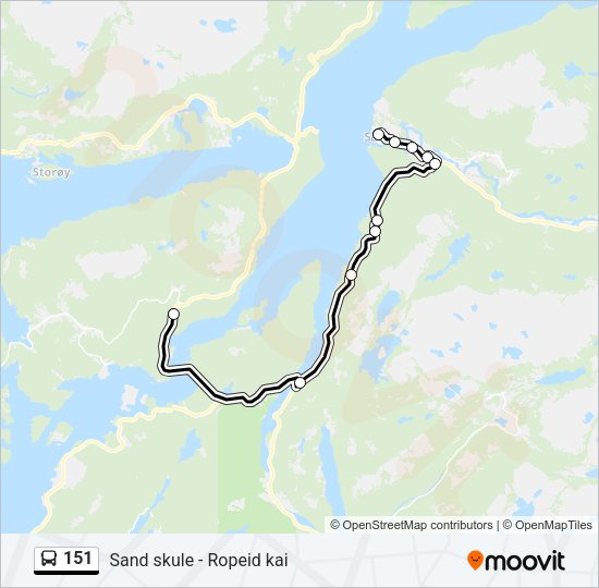 151 Bus Line Map