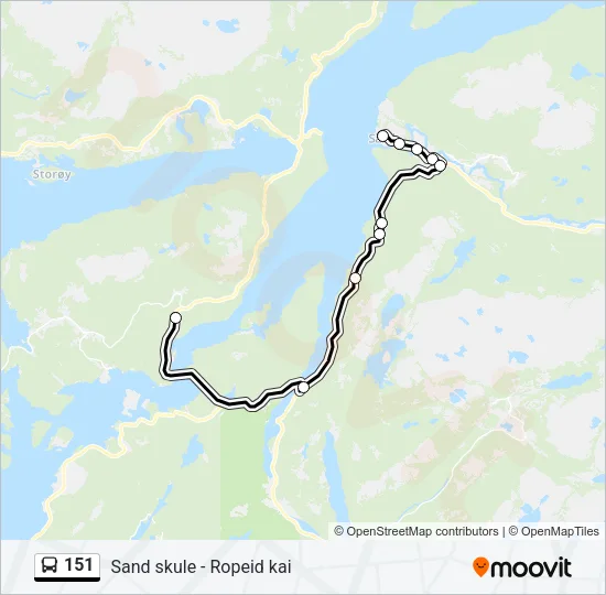 151 Bus Line Map