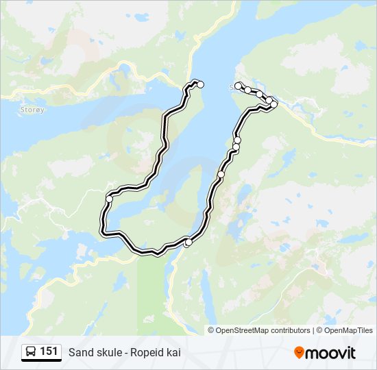 151 bus Line Map