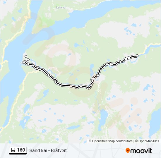 160 Bus Line Map