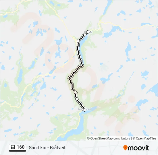 160 Bus Line Map