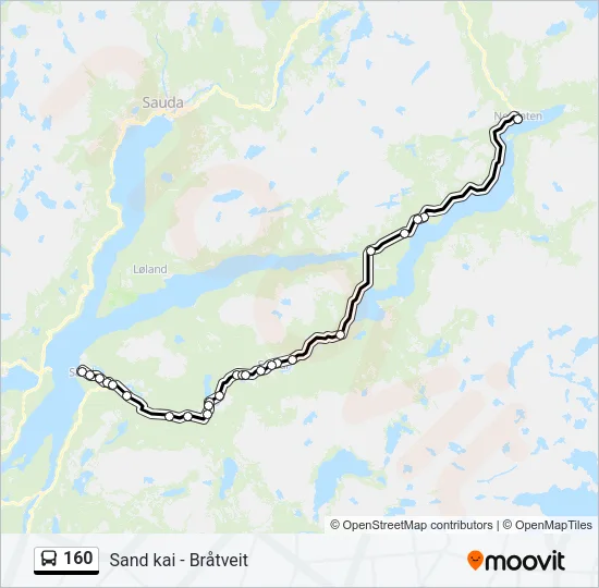 160 Bus Line Map