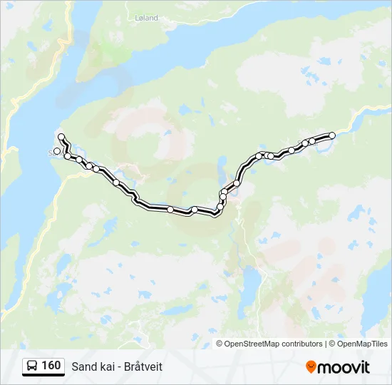 160 Bus Line Map